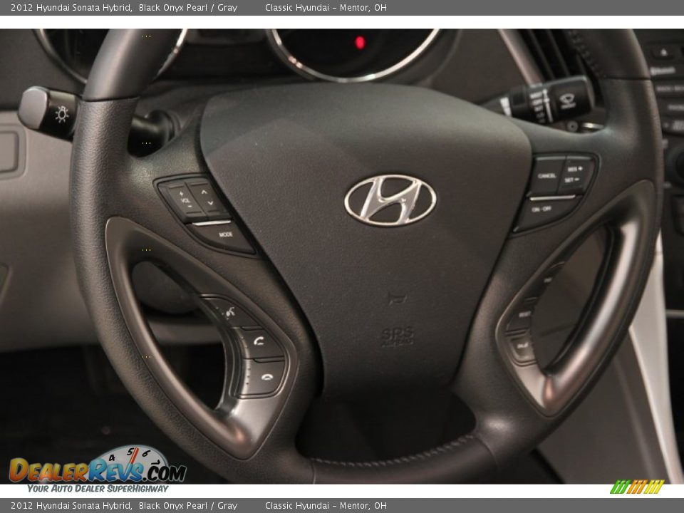 2012 Hyundai Sonata Hybrid Black Onyx Pearl / Gray Photo #6