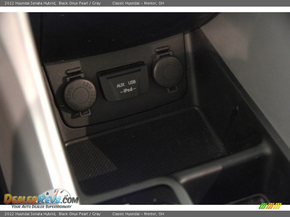 2012 Hyundai Sonata Hybrid Black Onyx Pearl / Gray Photo #10