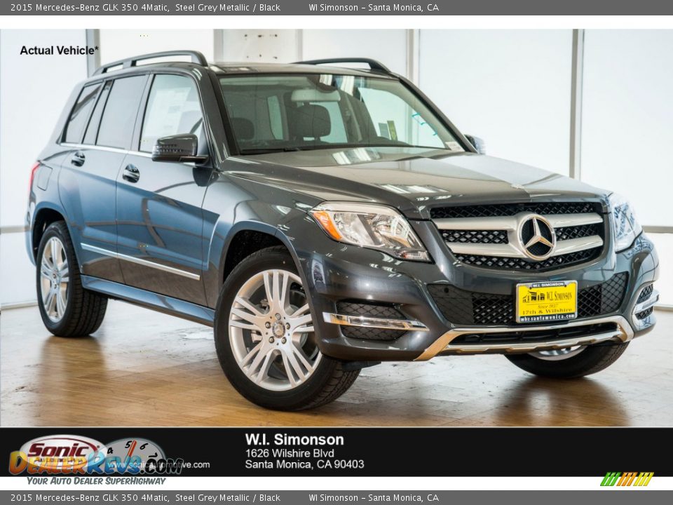 2015 Mercedes-Benz GLK 350 4Matic Steel Grey Metallic / Black Photo #1