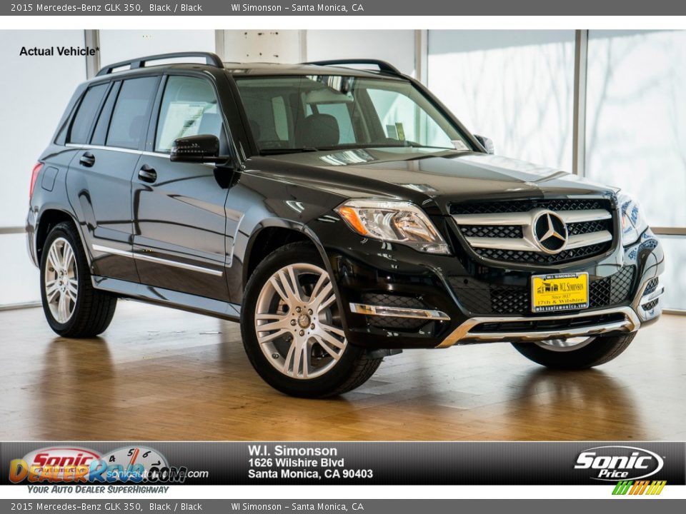 2015 Mercedes-Benz GLK 350 Black / Black Photo #1