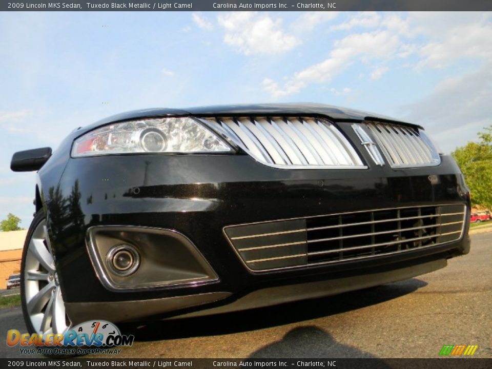 2009 Lincoln MKS Sedan Tuxedo Black Metallic / Light Camel Photo #1