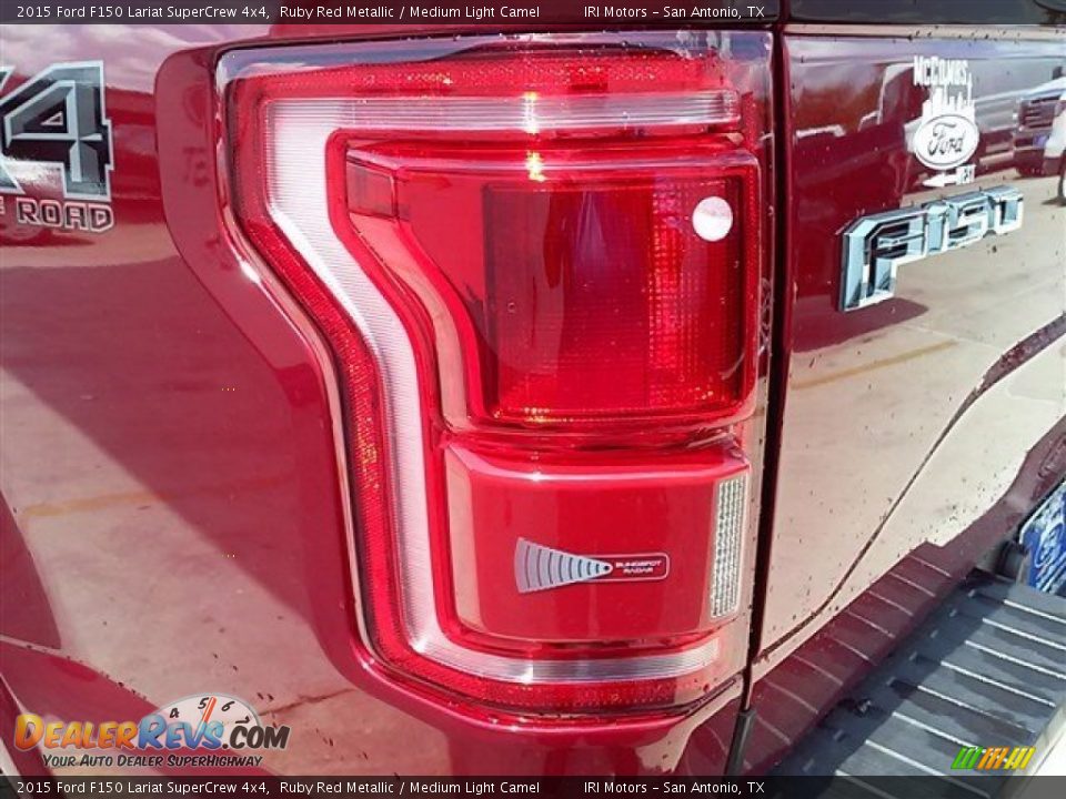 2015 Ford F150 Lariat SuperCrew 4x4 Ruby Red Metallic / Medium Light Camel Photo #19