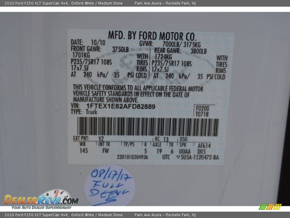 2010 Ford F150 XLT SuperCab 4x4 Oxford White / Medium Stone Photo #32
