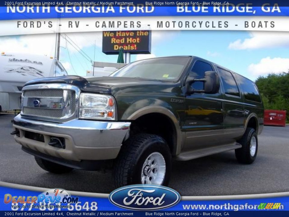 2001 Ford Excursion Limited 4x4 Chestnut Metallic / Medium Parchment Photo #1