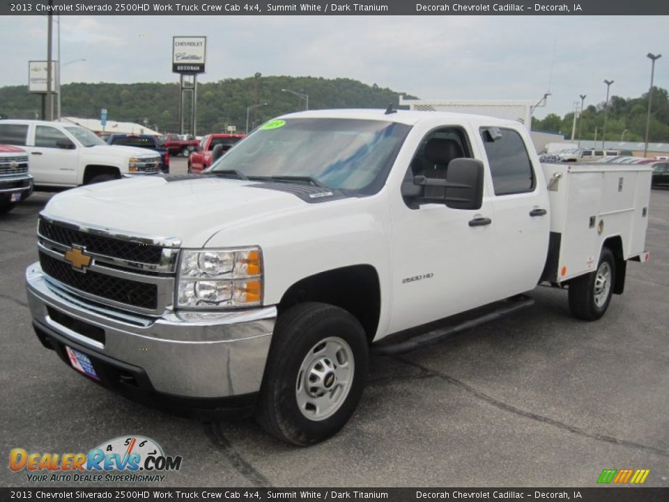 2013 Chevrolet Silverado 2500HD Work Truck Crew Cab 4x4 Summit White / Dark Titanium Photo #3