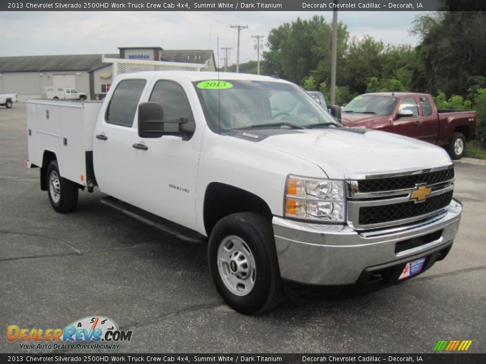 2013 Chevrolet Silverado 2500HD Work Truck Crew Cab 4x4 Summit White / Dark Titanium Photo #5