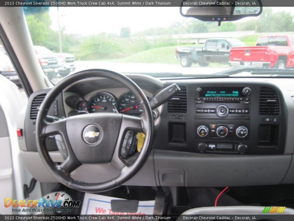 2013 Chevrolet Silverado 2500HD Work Truck Crew Cab 4x4 Summit White / Dark Titanium Photo #25