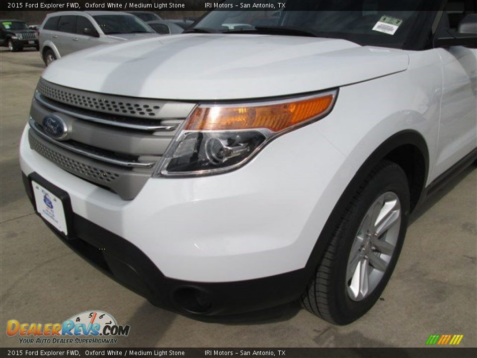 2015 Ford Explorer FWD Oxford White / Medium Light Stone Photo #6