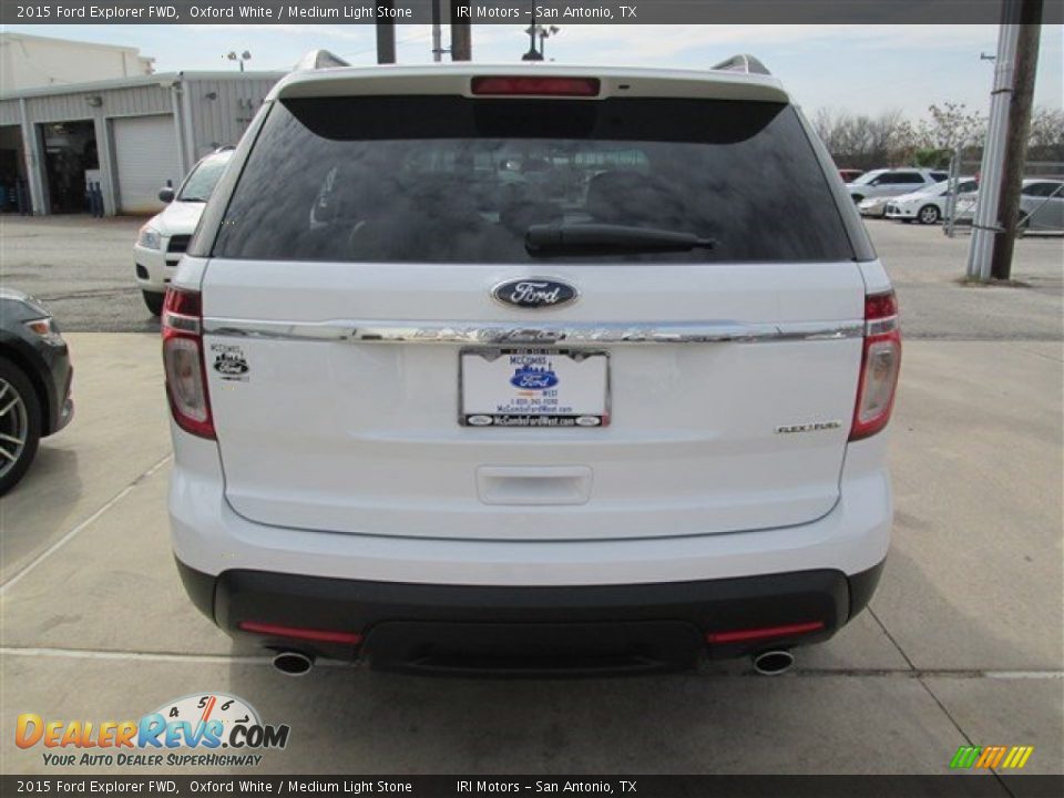 2015 Ford Explorer FWD Oxford White / Medium Light Stone Photo #9