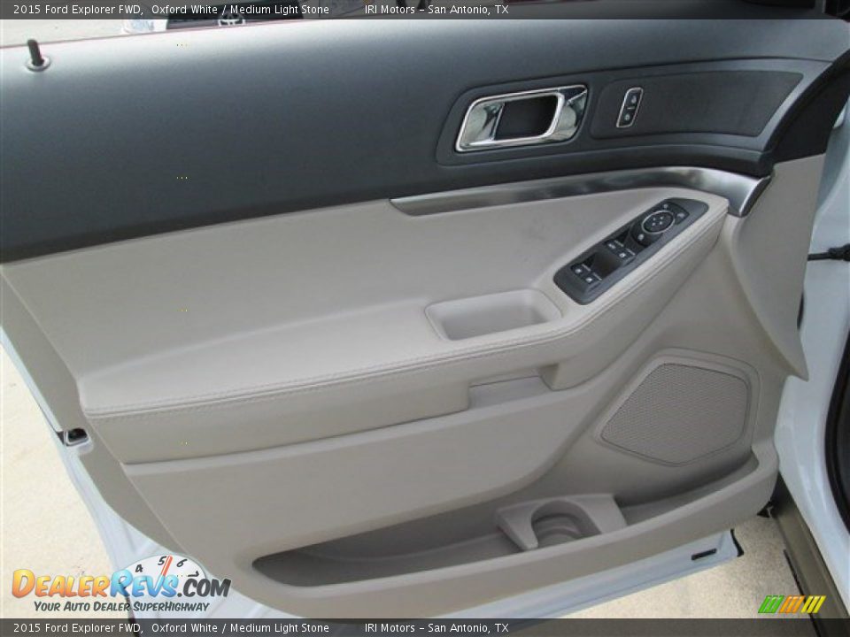 2015 Ford Explorer FWD Oxford White / Medium Light Stone Photo #27