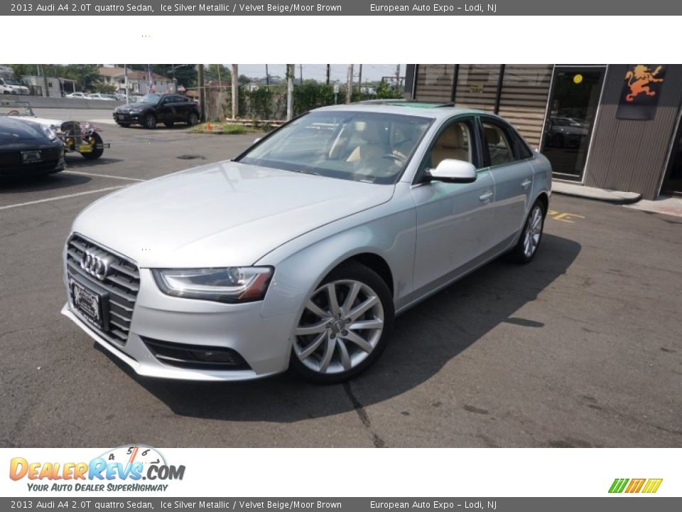 2013 Audi A4 2.0T quattro Sedan Ice Silver Metallic / Velvet Beige/Moor Brown Photo #1