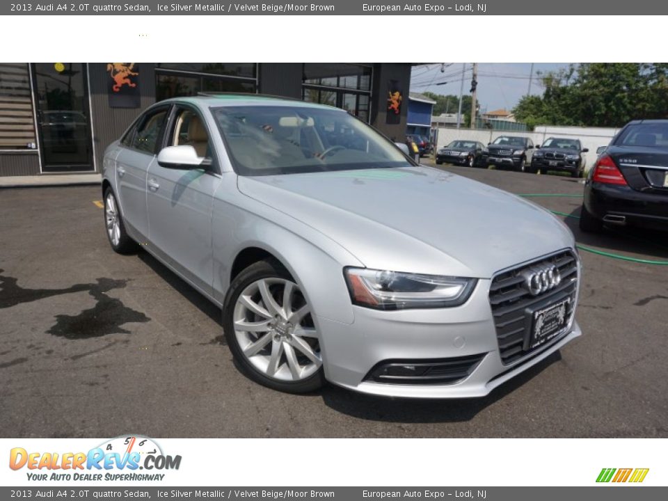 2013 Audi A4 2.0T quattro Sedan Ice Silver Metallic / Velvet Beige/Moor Brown Photo #2