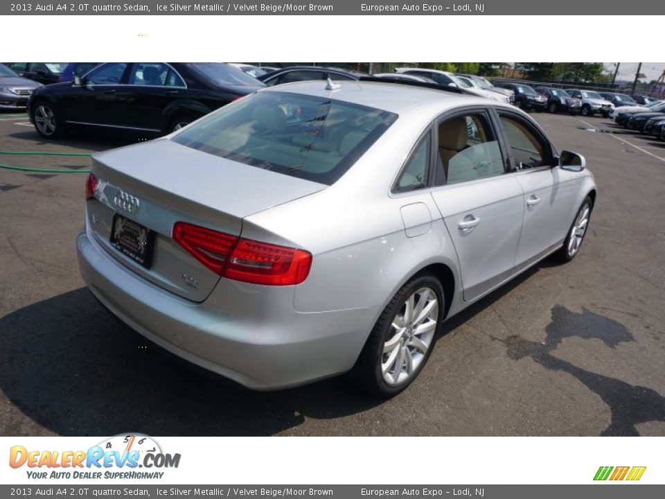 2013 Audi A4 2.0T quattro Sedan Ice Silver Metallic / Velvet Beige/Moor Brown Photo #3