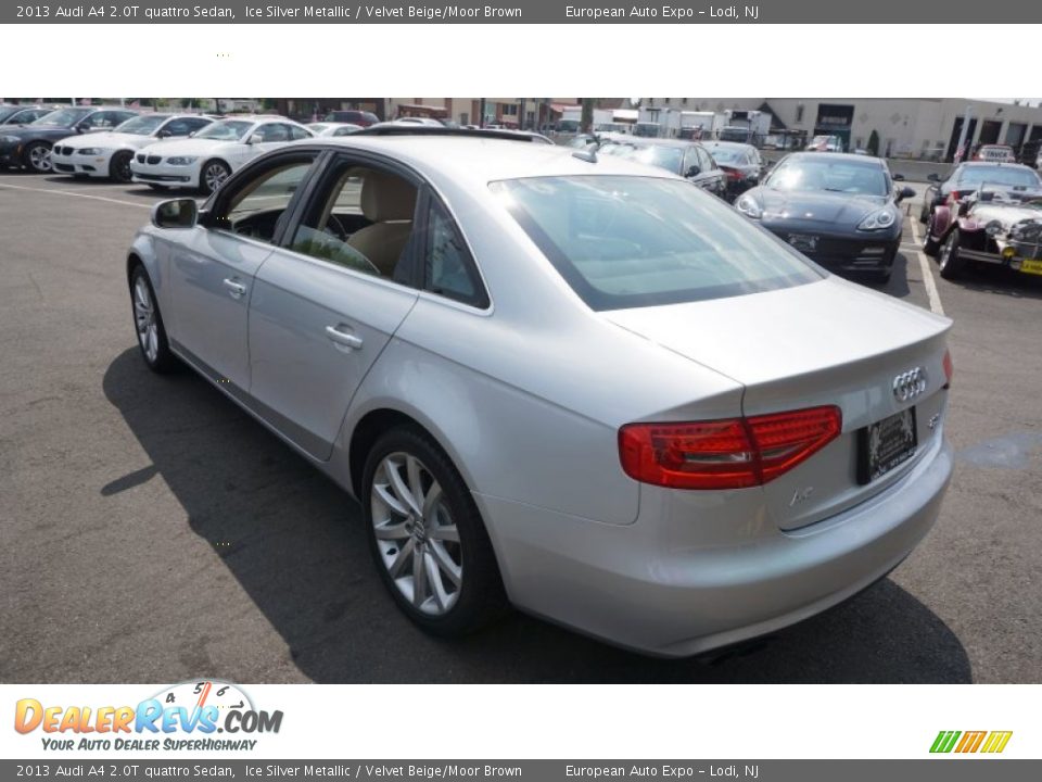 2013 Audi A4 2.0T quattro Sedan Ice Silver Metallic / Velvet Beige/Moor Brown Photo #4