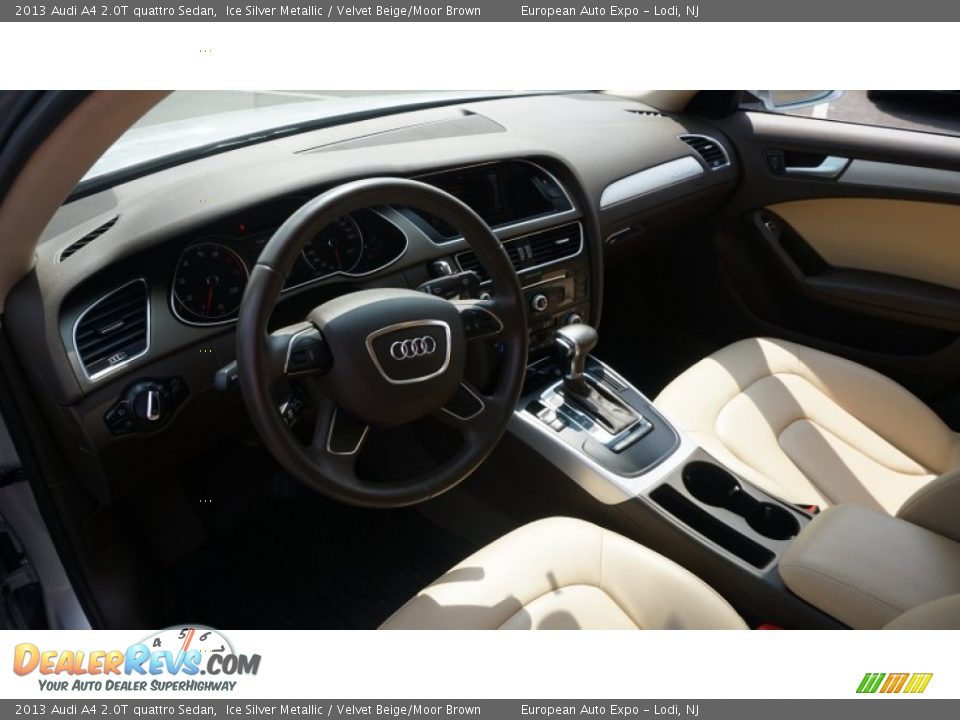 2013 Audi A4 2.0T quattro Sedan Ice Silver Metallic / Velvet Beige/Moor Brown Photo #5
