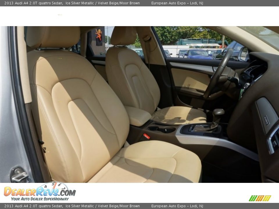 2013 Audi A4 2.0T quattro Sedan Ice Silver Metallic / Velvet Beige/Moor Brown Photo #12
