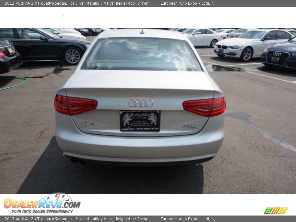 2013 Audi A4 2.0T quattro Sedan Ice Silver Metallic / Velvet Beige/Moor Brown Photo #13