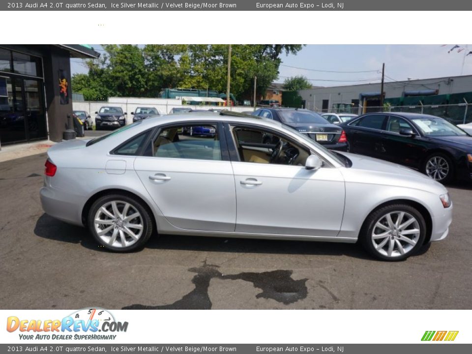 2013 Audi A4 2.0T quattro Sedan Ice Silver Metallic / Velvet Beige/Moor Brown Photo #14
