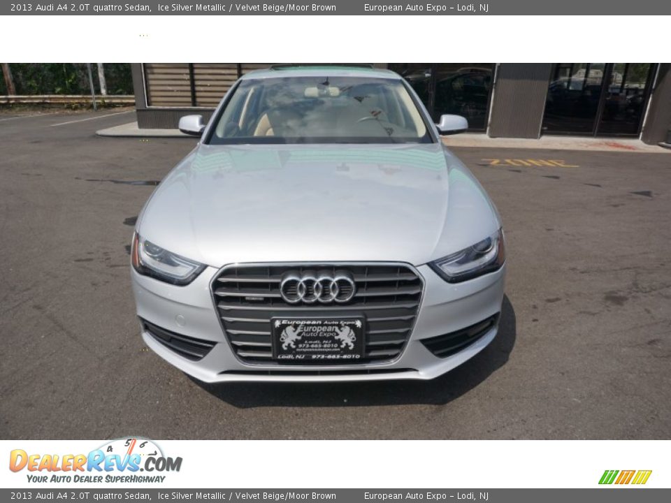 2013 Audi A4 2.0T quattro Sedan Ice Silver Metallic / Velvet Beige/Moor Brown Photo #15