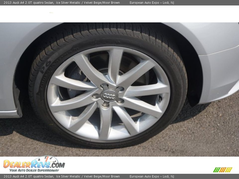 2013 Audi A4 2.0T quattro Sedan Ice Silver Metallic / Velvet Beige/Moor Brown Photo #16