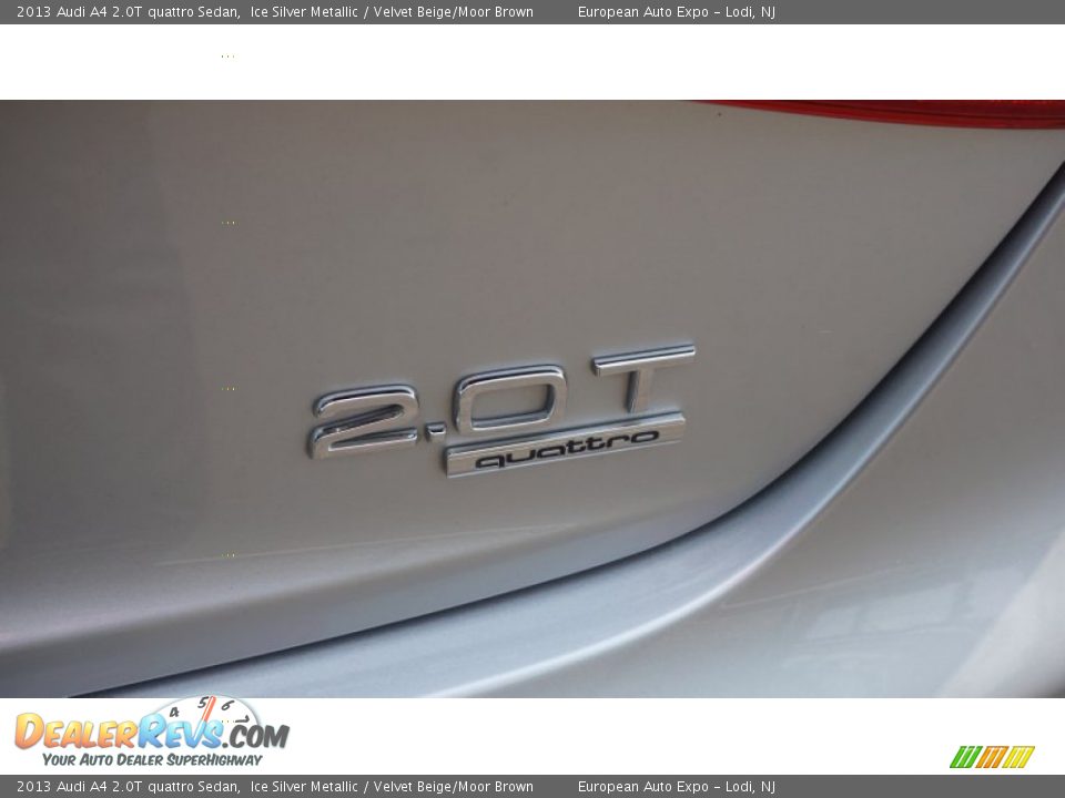 2013 Audi A4 2.0T quattro Sedan Ice Silver Metallic / Velvet Beige/Moor Brown Photo #17