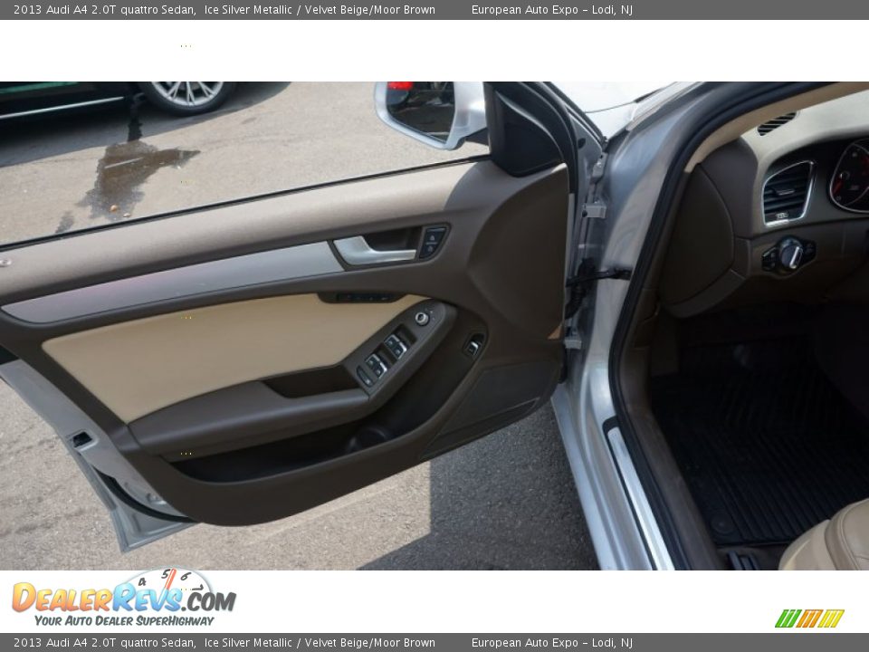2013 Audi A4 2.0T quattro Sedan Ice Silver Metallic / Velvet Beige/Moor Brown Photo #19
