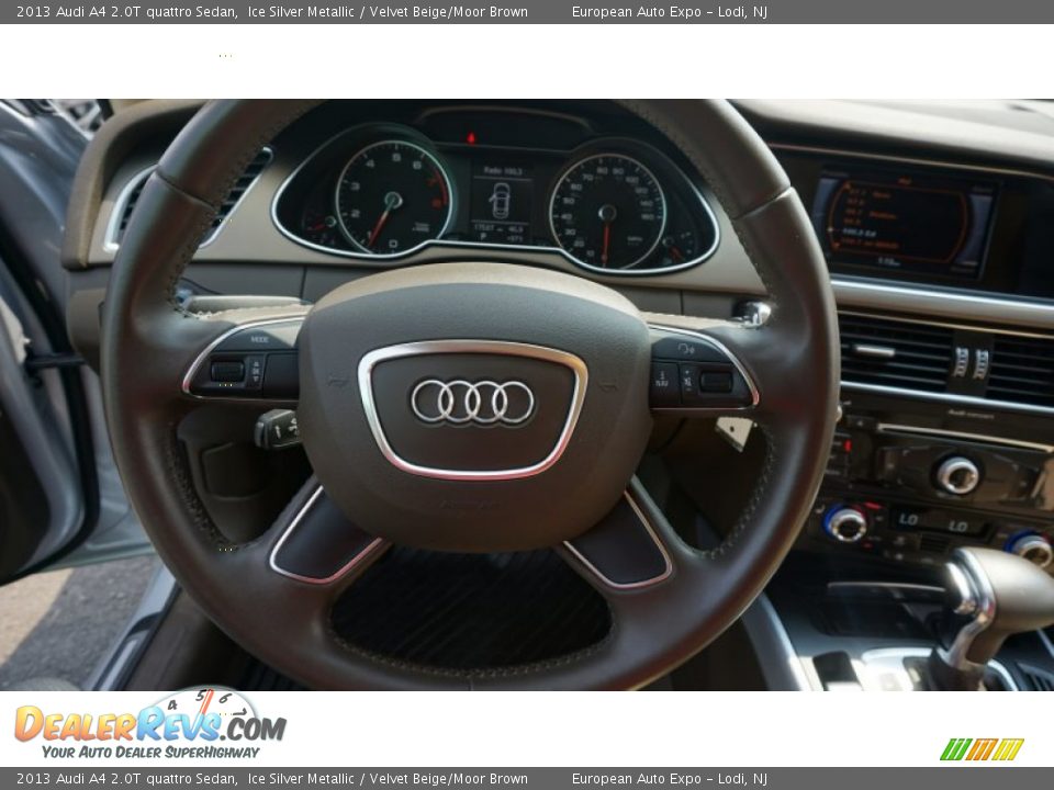 2013 Audi A4 2.0T quattro Sedan Ice Silver Metallic / Velvet Beige/Moor Brown Photo #22
