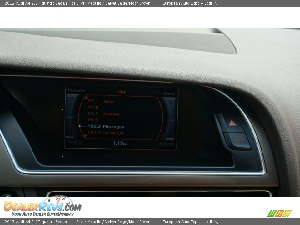 2013 Audi A4 2.0T quattro Sedan Ice Silver Metallic / Velvet Beige/Moor Brown Photo #24