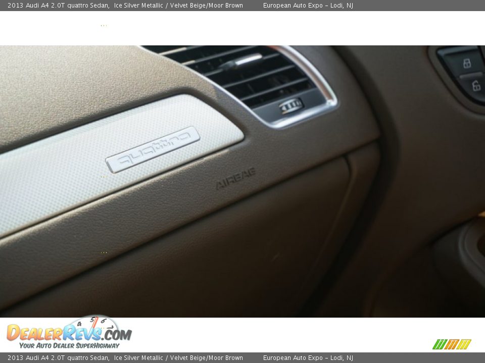 2013 Audi A4 2.0T quattro Sedan Ice Silver Metallic / Velvet Beige/Moor Brown Photo #28