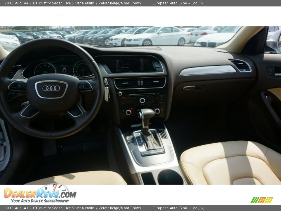 2013 Audi A4 2.0T quattro Sedan Ice Silver Metallic / Velvet Beige/Moor Brown Photo #30