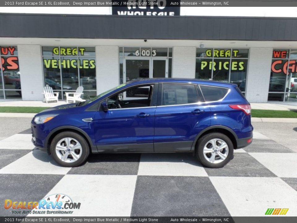 2013 Ford Escape SE 1.6L EcoBoost Deep Impact Blue Metallic / Medium Light Stone Photo #1