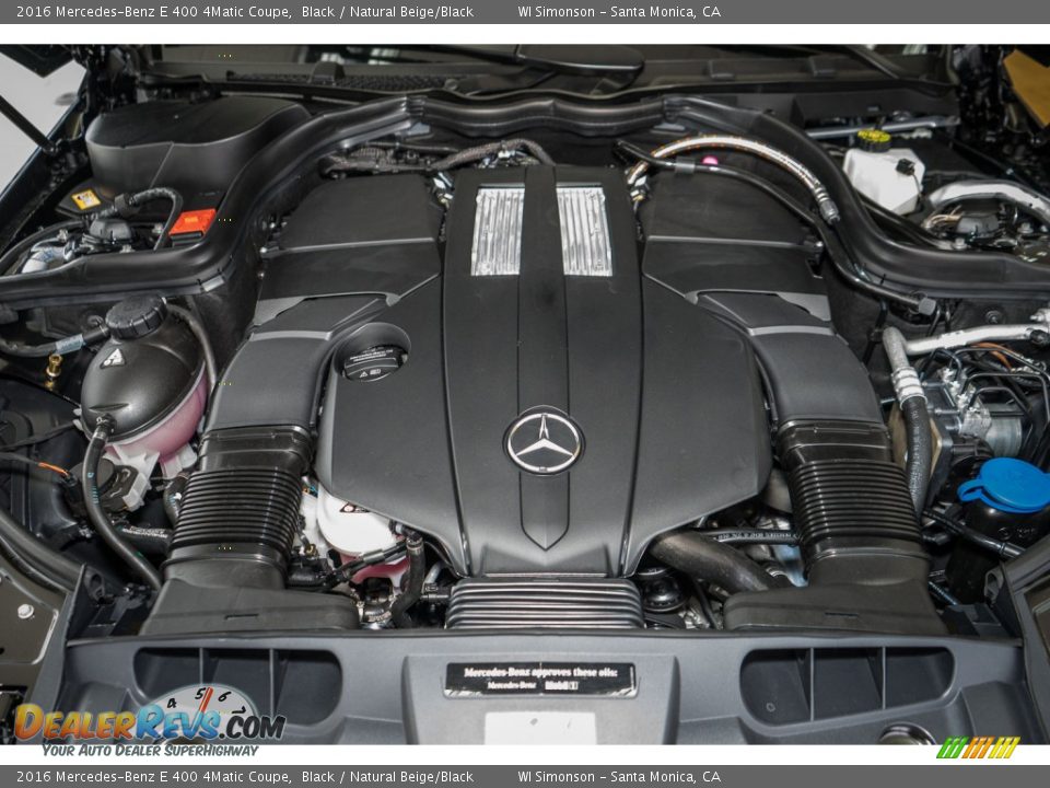 2016 Mercedes-Benz E 400 4Matic Coupe Black / Natural Beige/Black Photo #9
