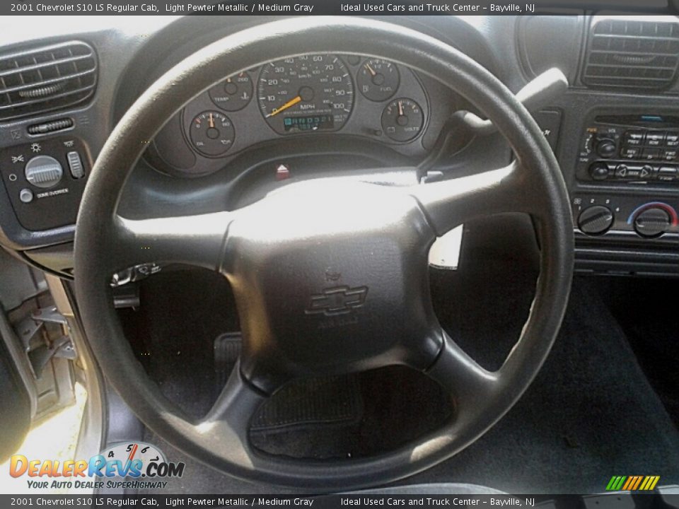 2001 Chevrolet S10 LS Regular Cab Light Pewter Metallic / Medium Gray Photo #15