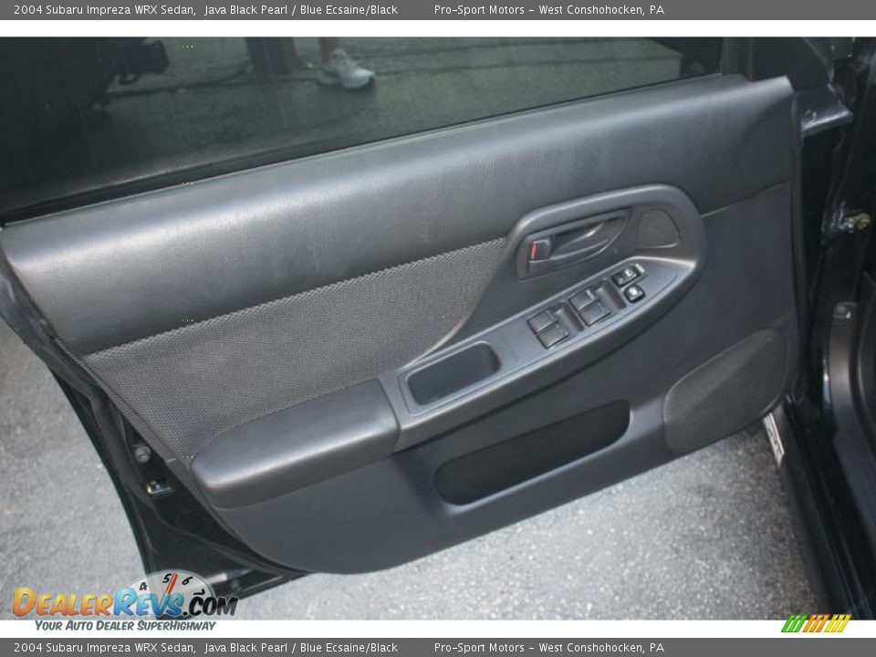 2004 Subaru Impreza WRX Sedan Java Black Pearl / Blue Ecsaine/Black Photo #8