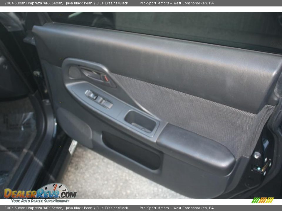 2004 Subaru Impreza WRX Sedan Java Black Pearl / Blue Ecsaine/Black Photo #24