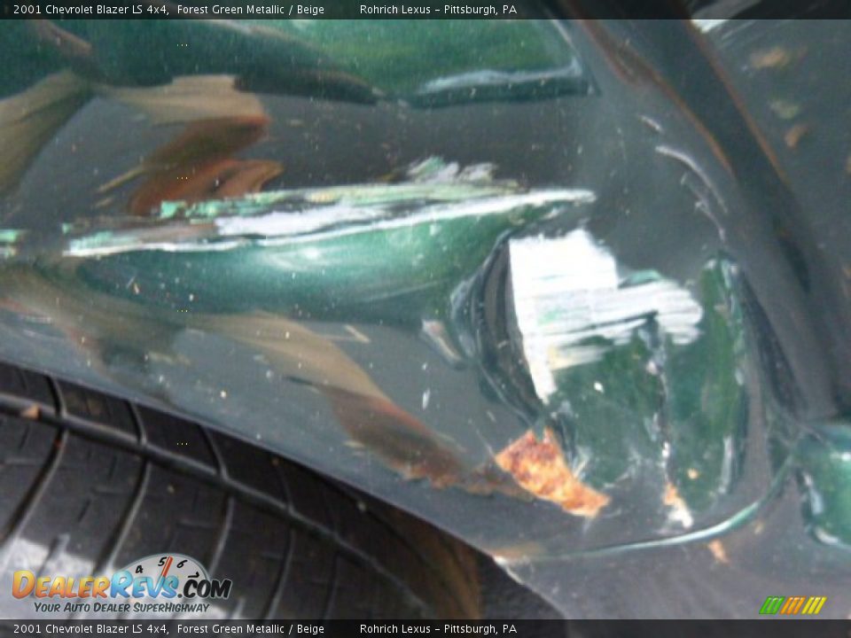 2001 Chevrolet Blazer LS 4x4 Forest Green Metallic / Beige Photo #3