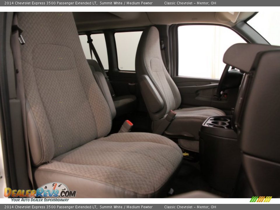 2014 Chevrolet Express 3500 Passenger Extended LT Summit White / Medium Pewter Photo #10
