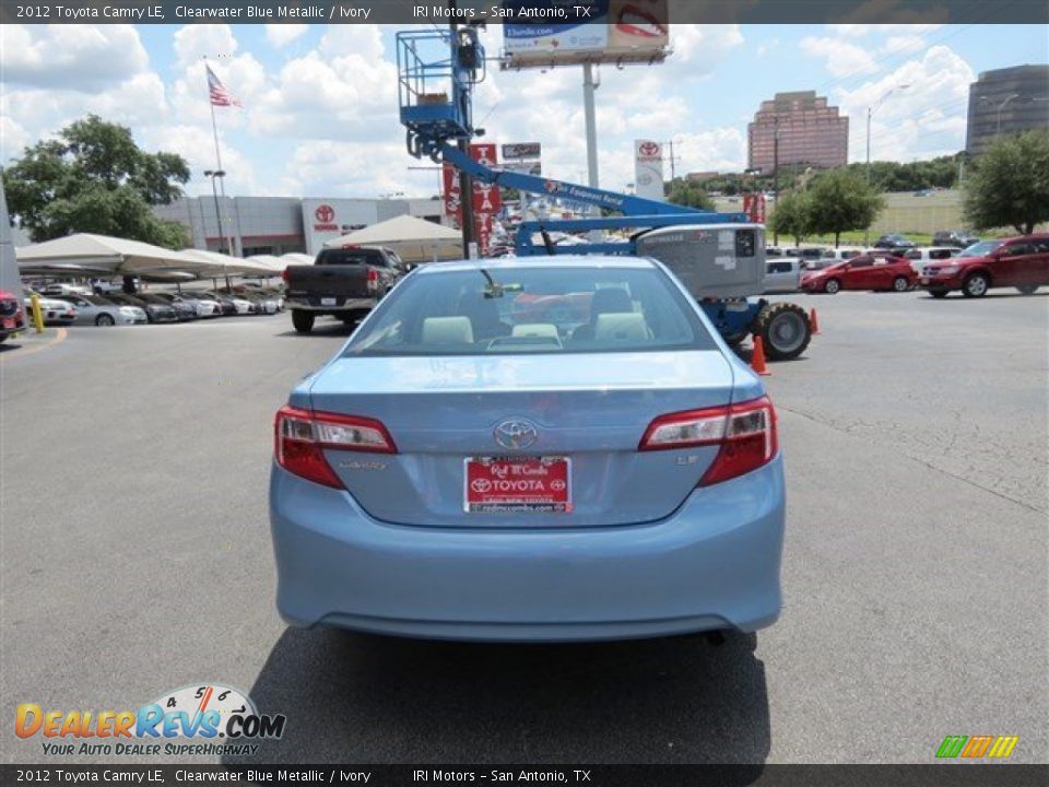 2012 Toyota Camry LE Clearwater Blue Metallic / Ivory Photo #7