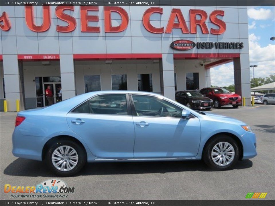 2012 Toyota Camry LE Clearwater Blue Metallic / Ivory Photo #9