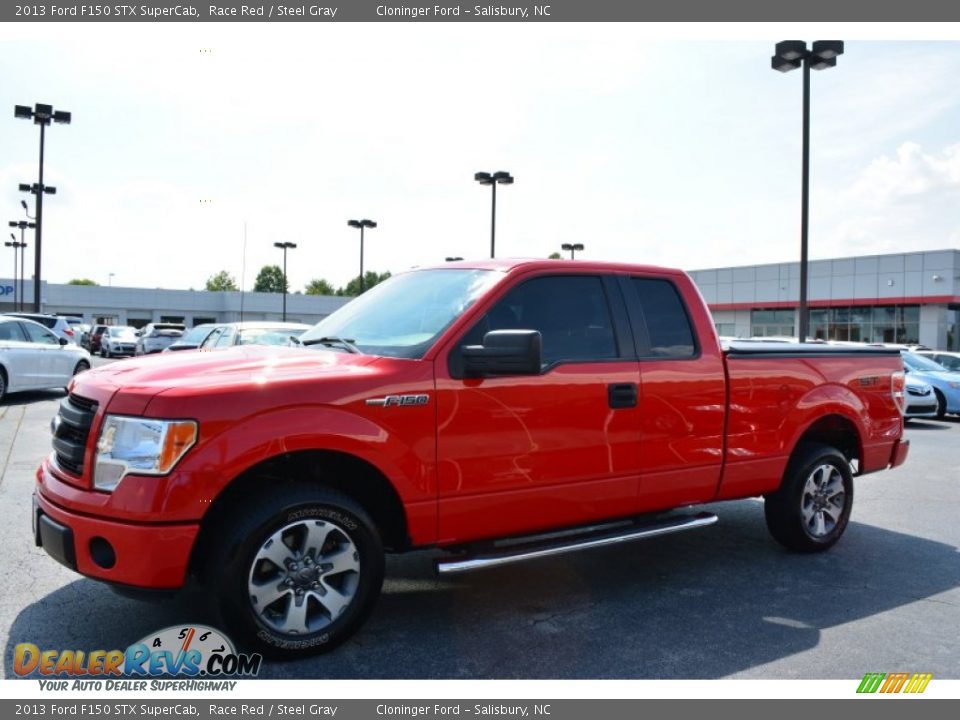 2013 Ford F150 STX SuperCab Race Red / Steel Gray Photo #7