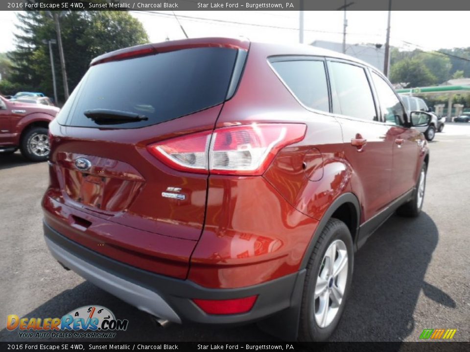2016 Ford Escape SE 4WD Sunset Metallic / Charcoal Black Photo #6