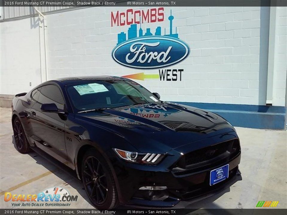 2016 Ford Mustang GT Premium Coupe Shadow Black / Ebony Photo #1