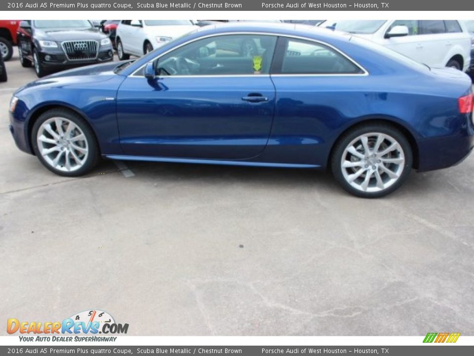 2016 Audi A5 Premium Plus quattro Coupe Scuba Blue Metallic / Chestnut Brown Photo #5