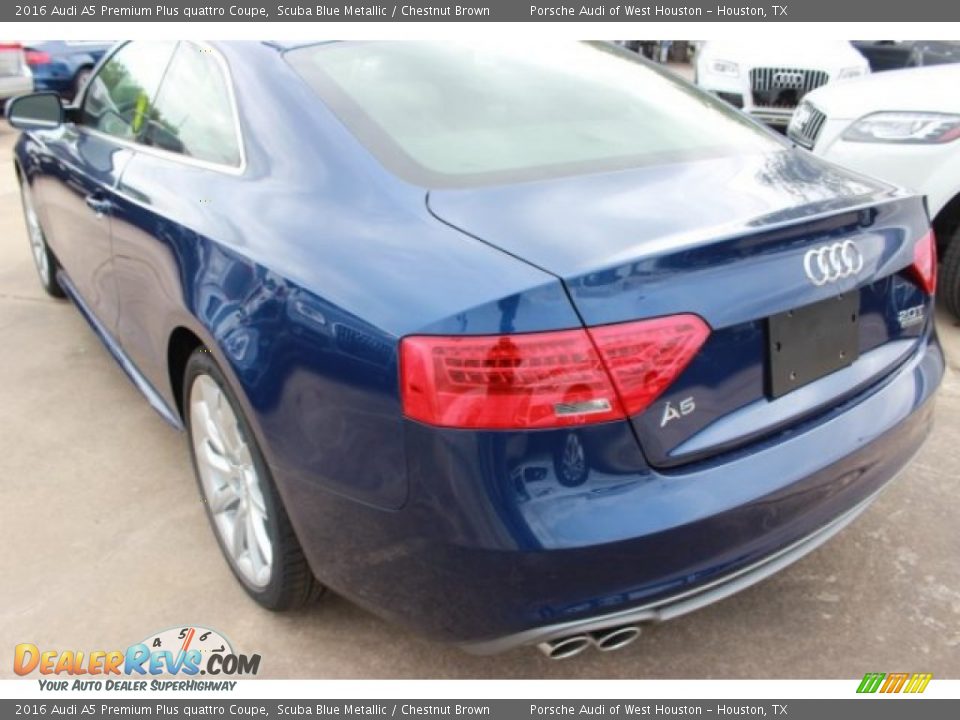 2016 Audi A5 Premium Plus quattro Coupe Scuba Blue Metallic / Chestnut Brown Photo #6
