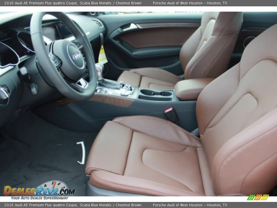 2016 Audi A5 Premium Plus quattro Coupe Scuba Blue Metallic / Chestnut Brown Photo #16