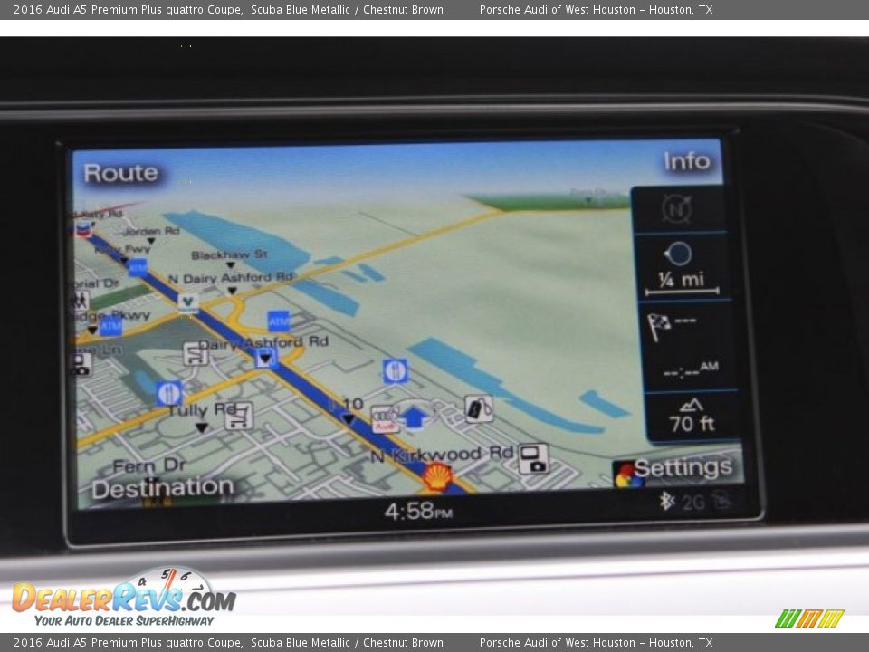 2016 Audi A5 Premium Plus quattro Coupe Scuba Blue Metallic / Chestnut Brown Photo #22
