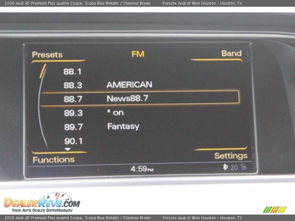 2016 Audi A5 Premium Plus quattro Coupe Scuba Blue Metallic / Chestnut Brown Photo #24