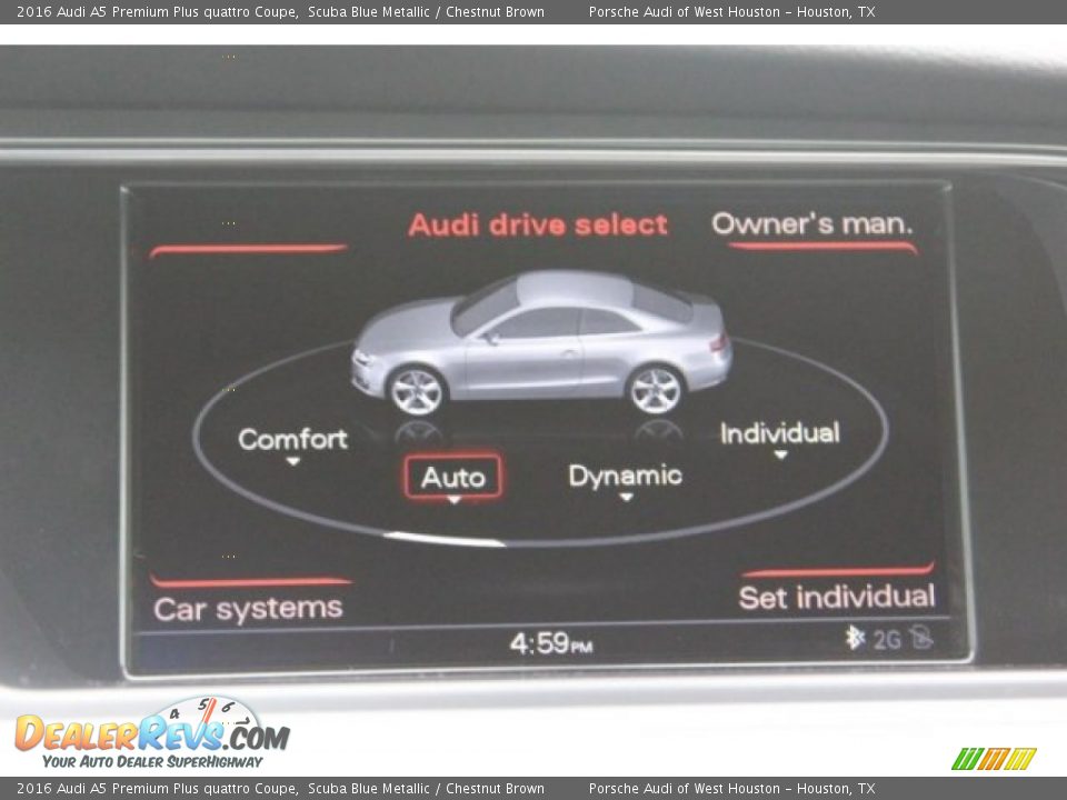 2016 Audi A5 Premium Plus quattro Coupe Scuba Blue Metallic / Chestnut Brown Photo #25