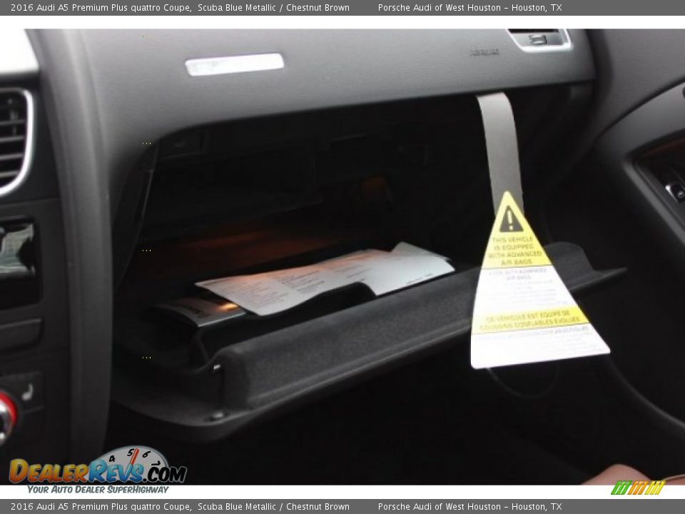 2016 Audi A5 Premium Plus quattro Coupe Scuba Blue Metallic / Chestnut Brown Photo #27