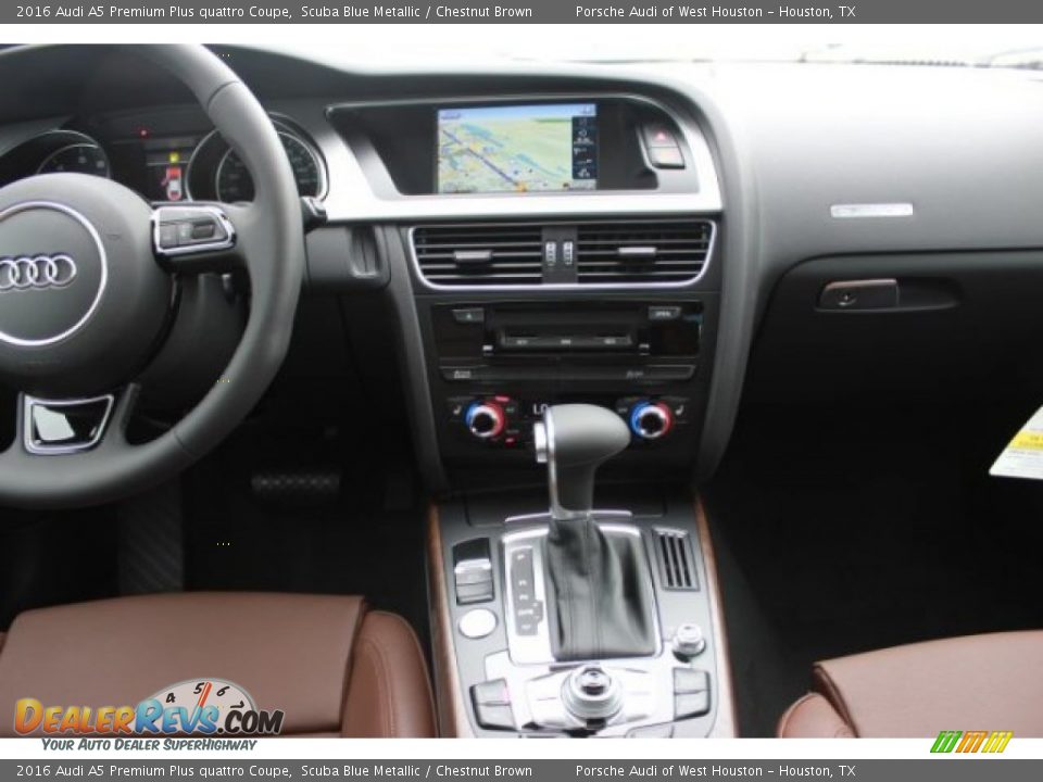 2016 Audi A5 Premium Plus quattro Coupe Scuba Blue Metallic / Chestnut Brown Photo #35